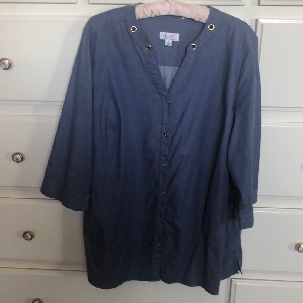 Denim tunic shirt
